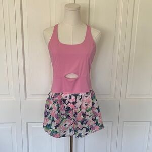 TCEC Pink and Multicolor Floral Romper